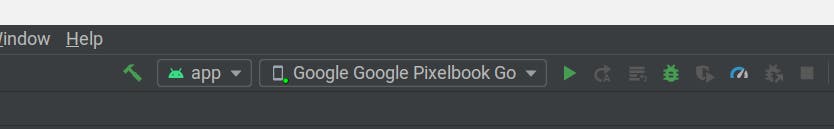 Android Studio devices dropdown